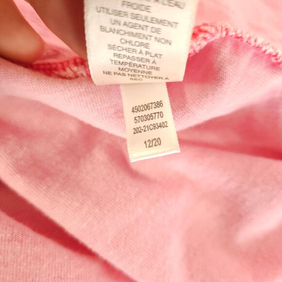 Chico's 1 Womens 8 Pink Distressed Ripped Grunge Scoop Neck Tee T-Shirt Top - Picture 4 of 7